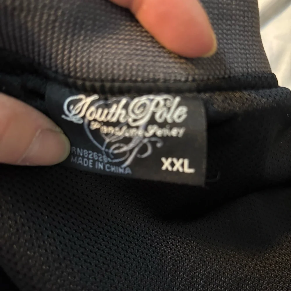 South Pole Black and White Bomber Jacket with Logo